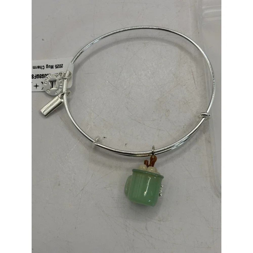 Alex And Ani Silver Toned Hot Mug Of Cocoa Charm Bracelet NWT